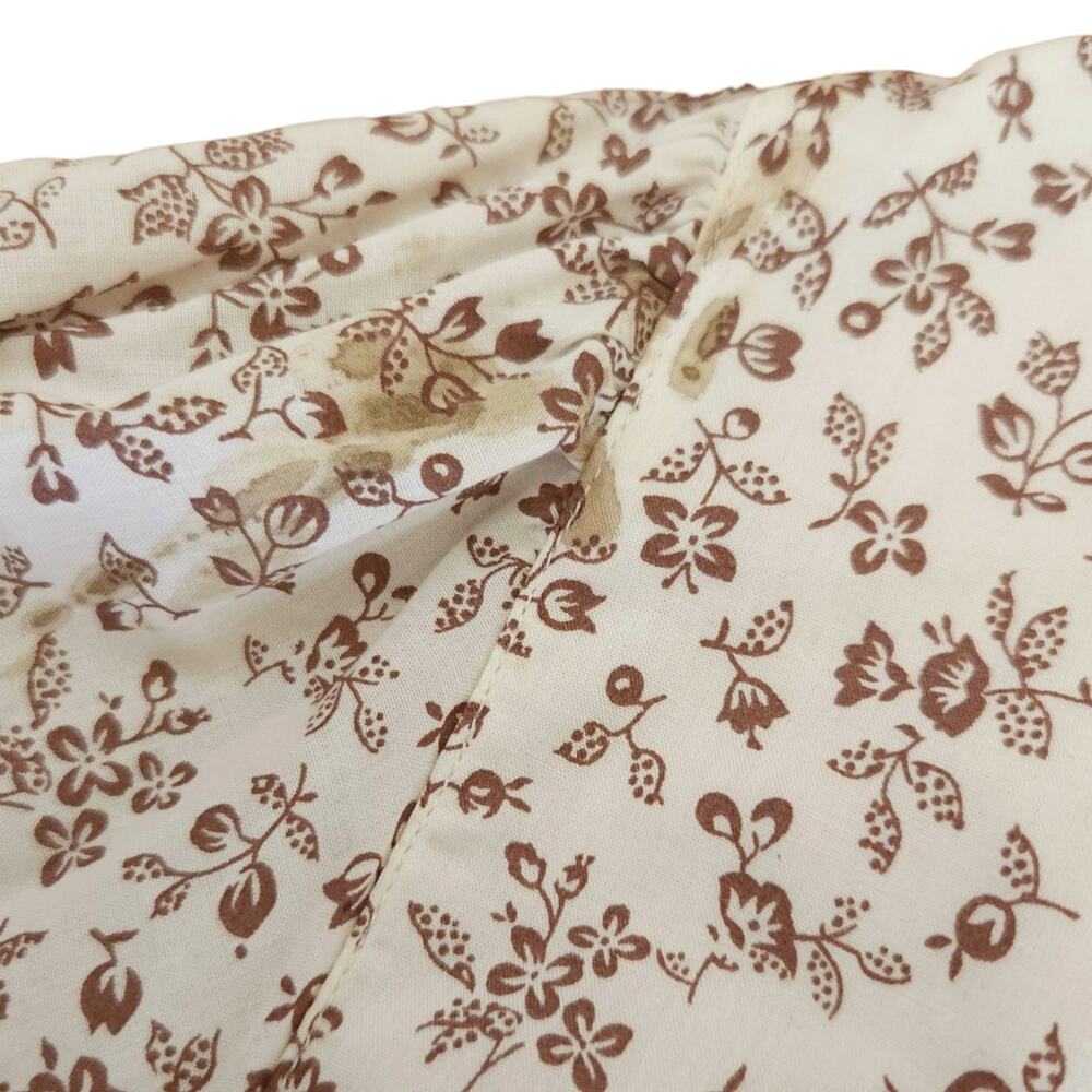 RALPH LAUREN POLO button up ditsy floral cotton tiered modest midi dress Size 6 - Picture 5 of 7